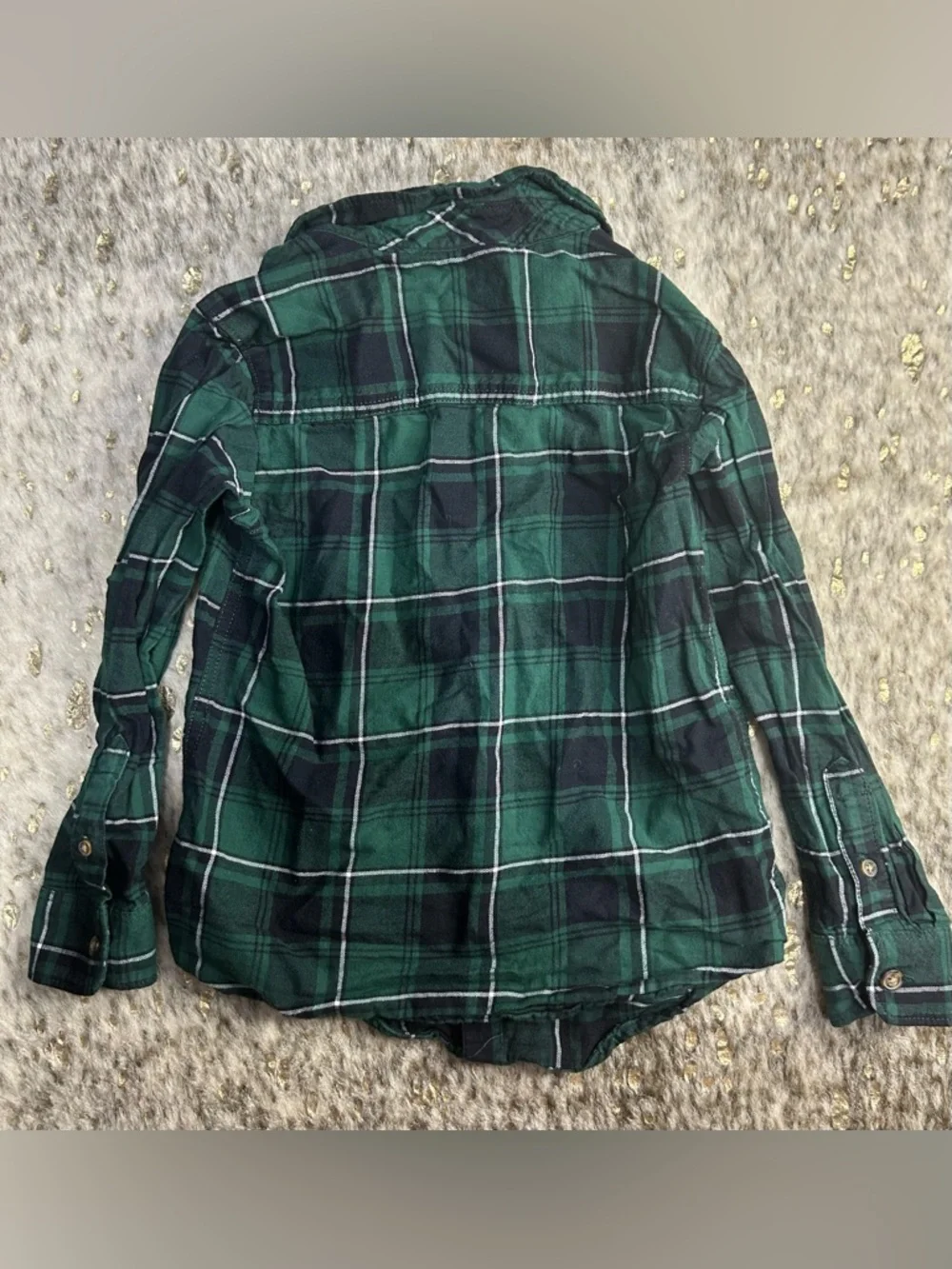 5 for $25🔥Carter's‎ Green Plaid Button Front Shirt Boys Size 6